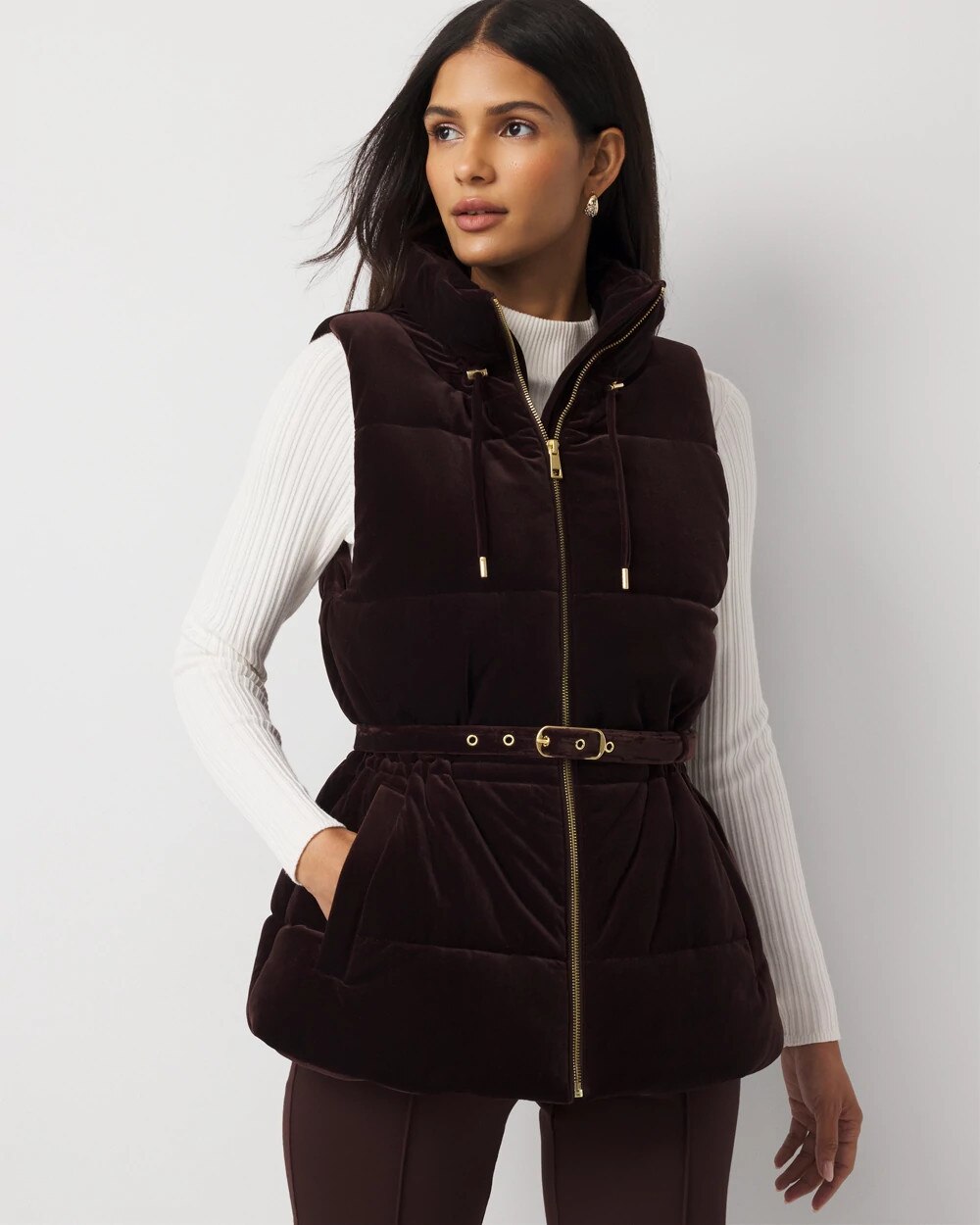 Velvet Puffer Vest | White House Black Market